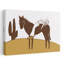 Day of rest COW GIRL Contemporary Cow Horse Wall Art Print 1 Piece Wrapped Canvas Wall Art-237187518