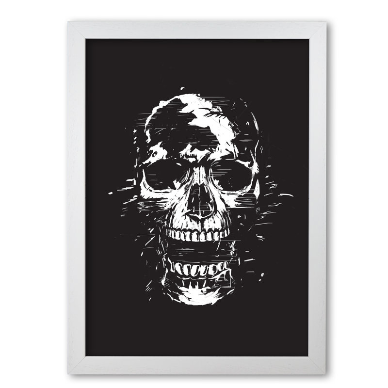Scream Skull by Mercedes Lopes Charro - Print, 29.7 cm H x 21 cm W x 5 cm D, White Grain