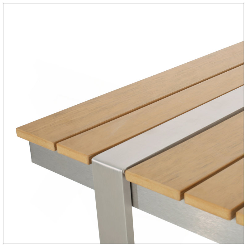 Dining Table, Silver + Natural, Gray