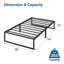 Base de lit en acier 14 po Bigler-22239924