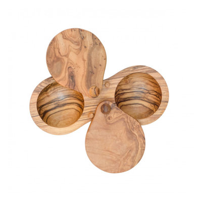 Berard France Olive Wood Double Salt Cellar