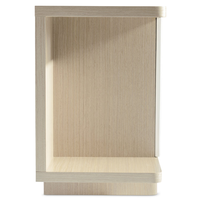 Modulum 82'' White Oak and Faux Stone Sideboard