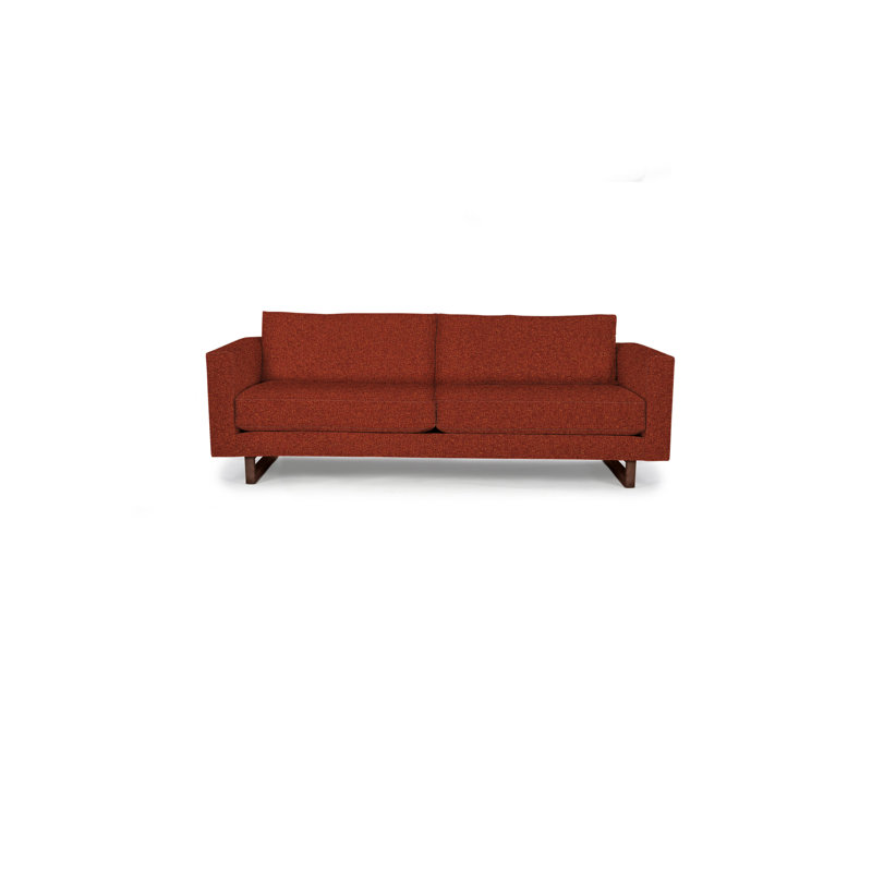 Avalon Sofa, Walnut, Paprika Polyester Blend