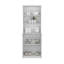 Bibliothèque à double porte, bureau, blanc-35300423