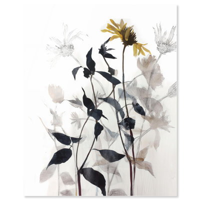 Sepia Stems I Acrylic Print Floral Wall Decor by Art Remedy, Ready to Hang, 16 x 20