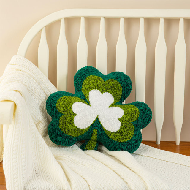shamrock accent pillow