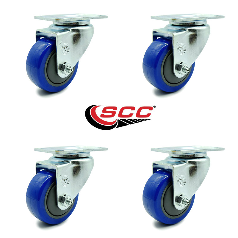 Polyurethane Caster, Blue