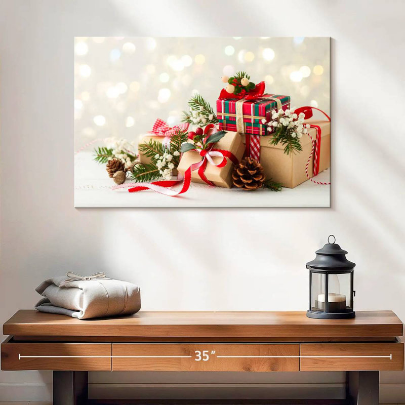 Cadeaux de Noël, H 16 po x l 24 po