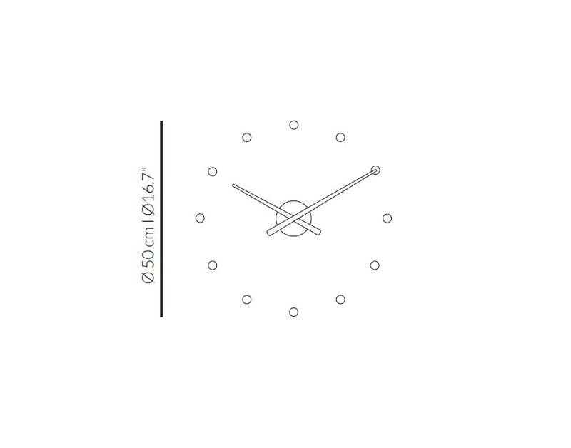 OJ Analog Wall Clock, Silver, Small