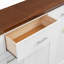 Lit escamotable simple avec 3 tiroirs, blanc