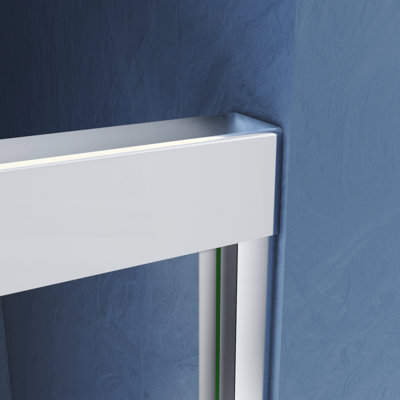 Porte de douche coulissante en verre de 56 à 60 po X P 72 po H, porte de douche semi-encadrée réglable, verre trempé transparent épais certifié, poignées en acier inoxydable 304