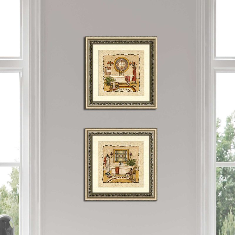 Art Deco Bath' Print Under Glass