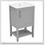 Meuble-lavabo de 20 pouces avec lavabo, porte à fermeture douce, support de rangement et tablette ouverte pour les salles de bain modernes-1319346930