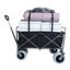 Chariot de plage avec de grandes roues pour le sable Capacité de 500 lb - Chariot tout terrain à structure en acier avec pneus pneumatiques de 9 po, conception pliable pliable, sangle avec sac multiusage