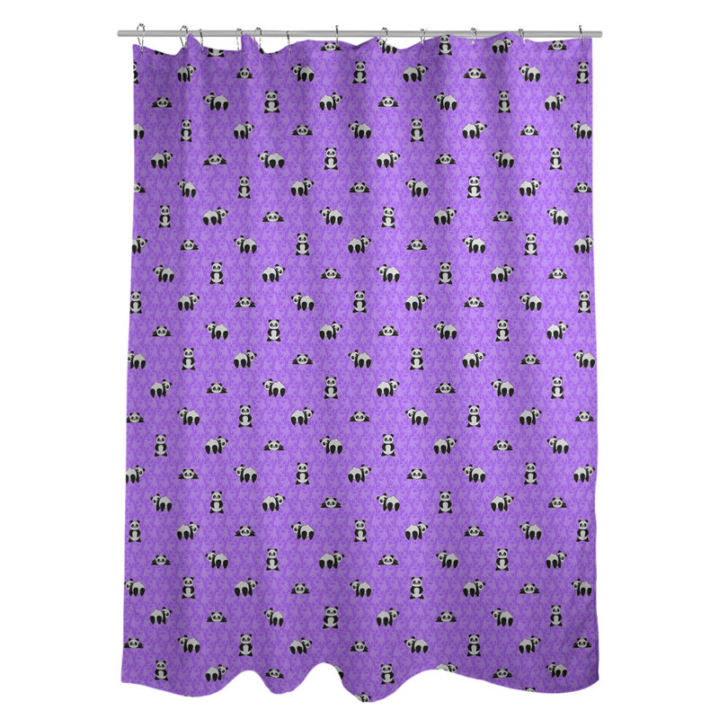 Rideau de douche simple katelyn elizabeth panda, Mauve