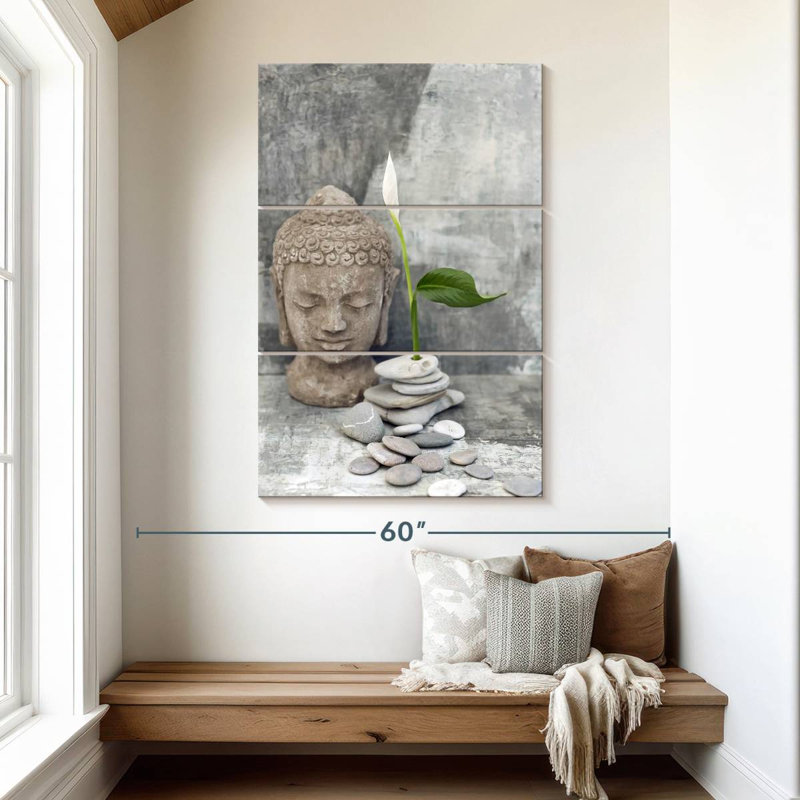 Tête de Bouddha Kerrick Zen, H 50 po x l 32 po