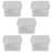 Clip 9L Square Plastic Storage Boxes with Secure Clip Lock Lids. L:29 x W:29 x H:15.5cm Clear/Clear/Clear