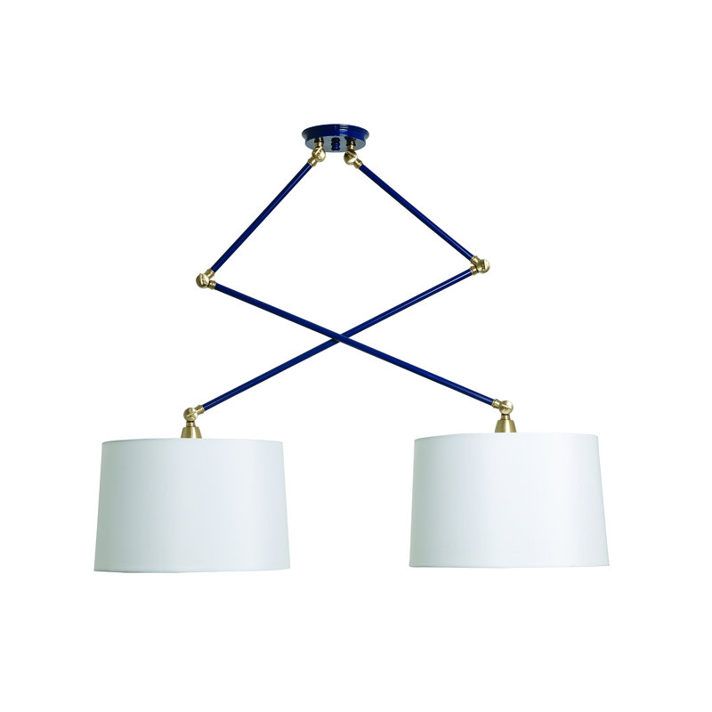 Uptown 2 - Light Pendant, Navy Blue/Satin Brass