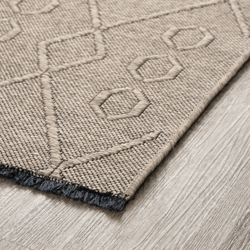 Tapis brun lavable à la machine Brenly, Rectangle 5 pi x 6 pi 11 po