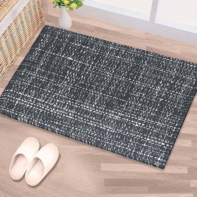 TAPIS DE GAUFRE, Gris foncé, L 34 po x l 21 po