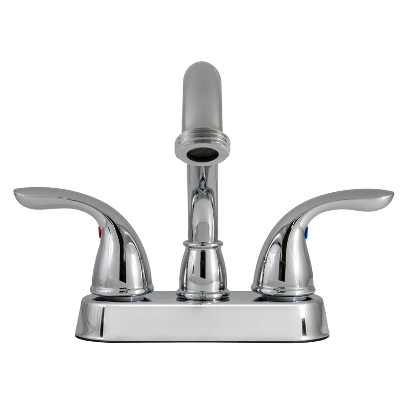 Ashland 2-Handle Utility Faucet in Satin Nickel, Polished Chrome