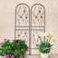 Ensemble de 2 treillis de jardin en métal 71 po x 19,7 po antirouille