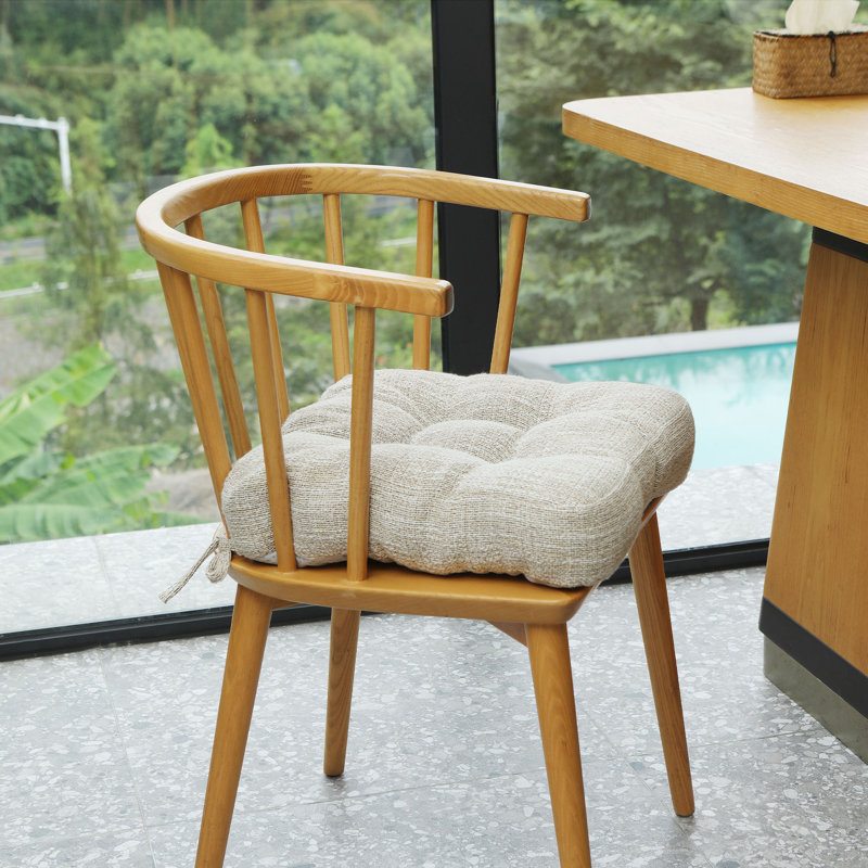 16.5-inch  Dining Chair Cushion, Beige Polypropylene/Olefin