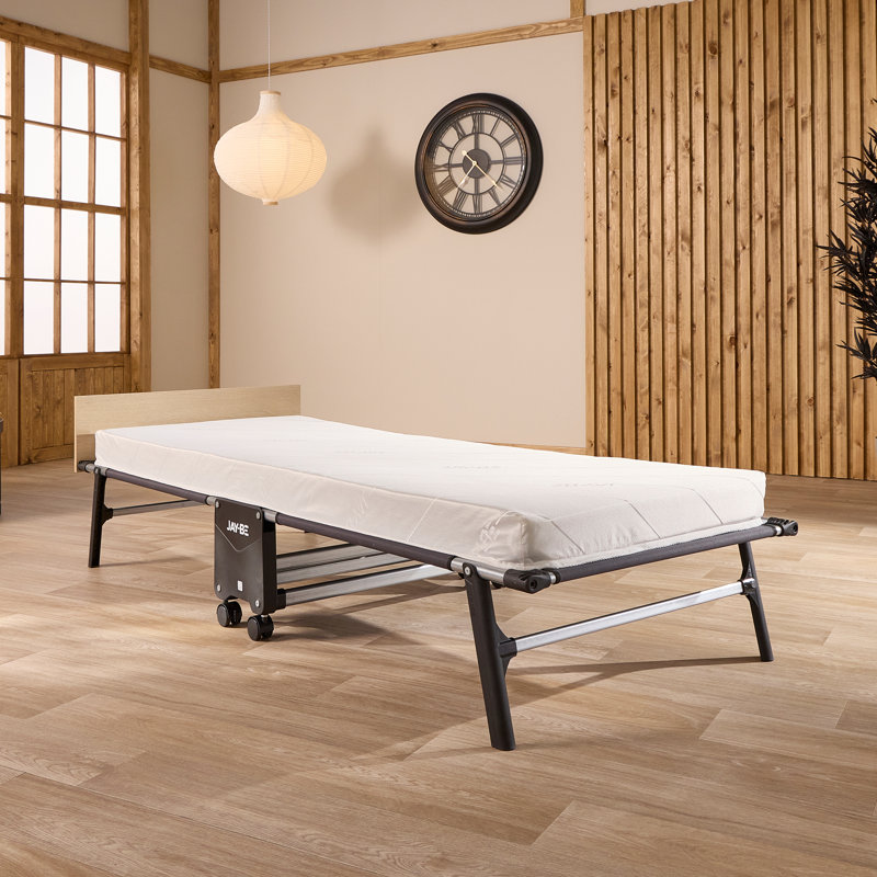  Lit de bébé pliant RE32 en chêne avec matelas confortable, simple 32 po x 77 po RE32