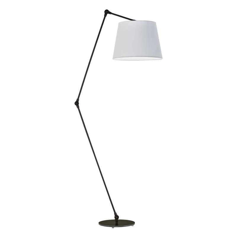 Ayami 177 H cm Task Floor Lamp, Light Grey, Black