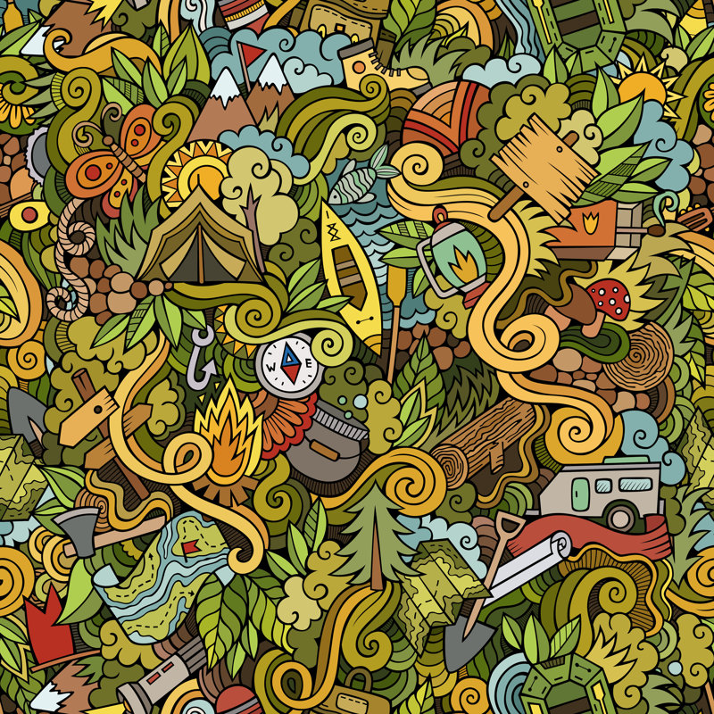 "Doodles" par Kostenkodesign, H 12 po x l 12 po