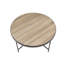 Table basse en chêne vieilli gris et métal