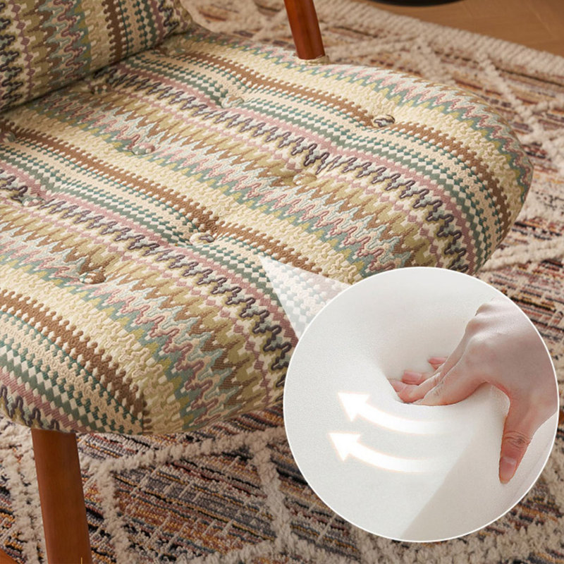 Chaise berçante en bois massif, Gris