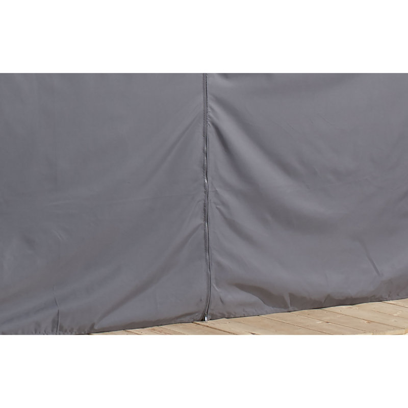 Rideaux gris Sojag pour pavillon de jardin Meridien, filé, H 108 po x l 168 po x P 120 po
