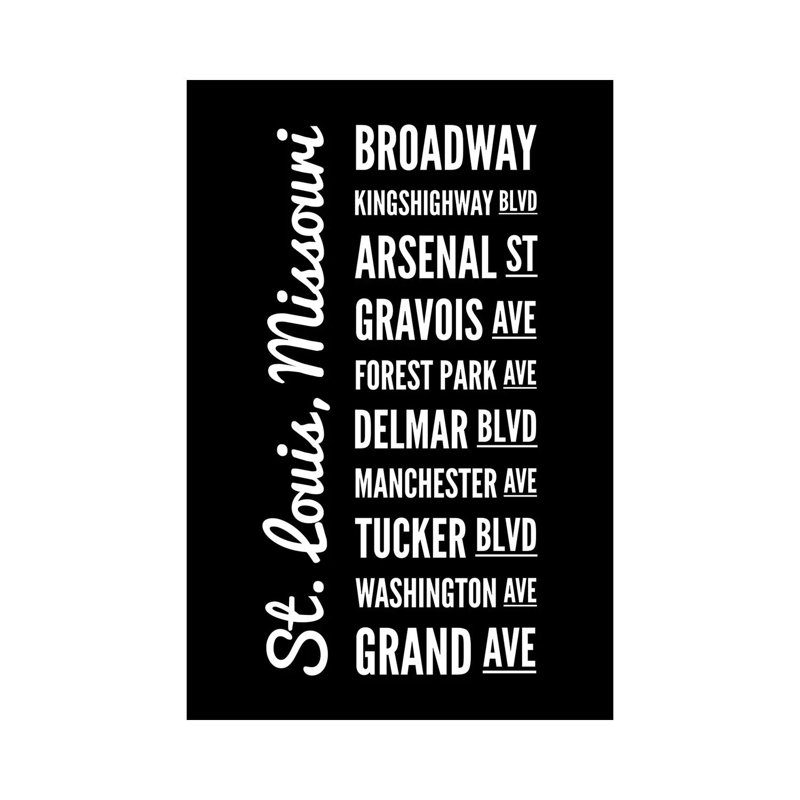 St. Louis Streets by Benton Park Prints - Print on Canvas, 30.48 cm H x 45.72 cm W, Wrapped Canvas