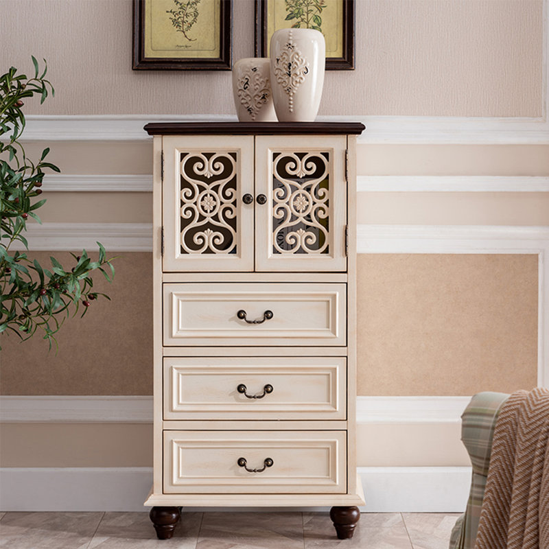 Rustic American style multi-purpose accent cabinet, Brown/Light Brown