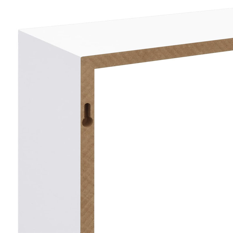 Tablettes murales cubiques flottantes, H 11,8 po x l 11,8 po x P 11,8 po, Blanc