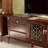 Vintage dark walnut TV cabinet-107125032