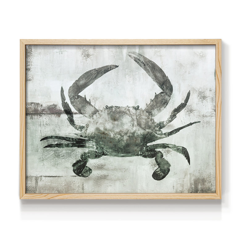 Neutral Crab I -Framed Print - Restickable, 8" H x 10" W, Natural
