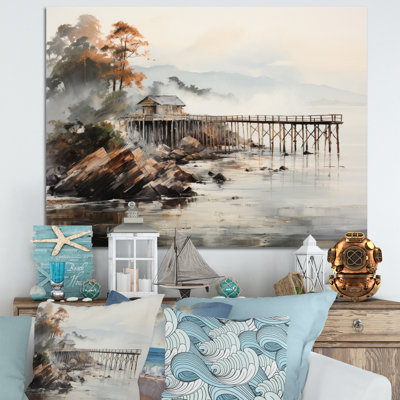 Pier Misty Morning Pier I sur impression sur toile