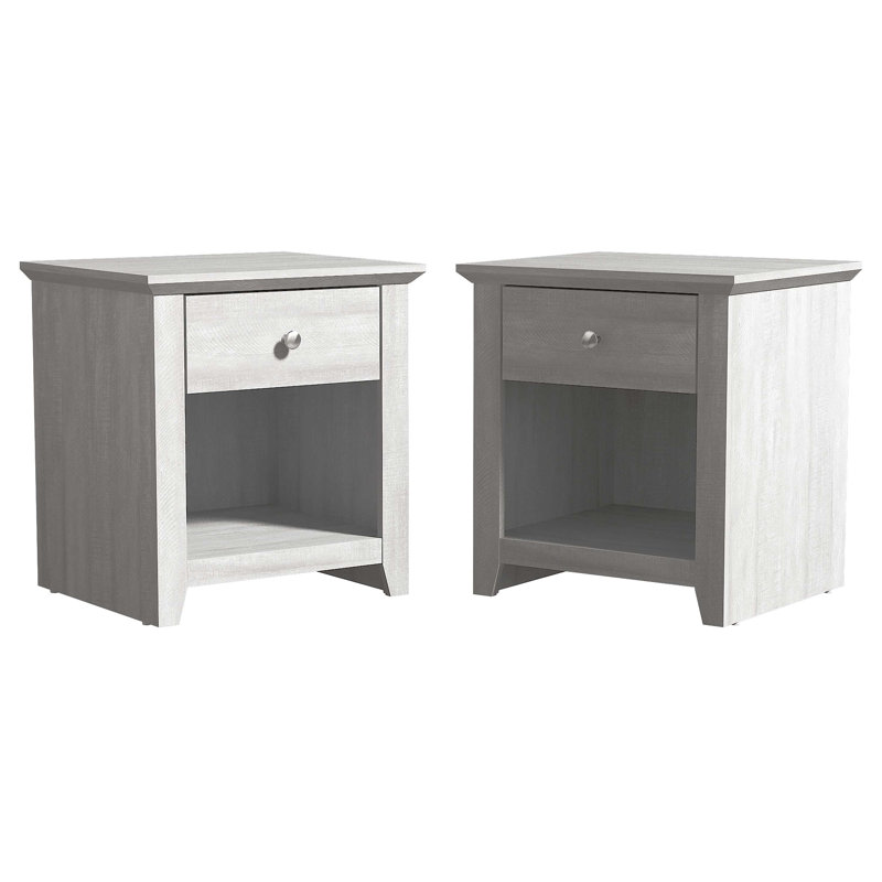 Scott 1-Drawer Nightstands, Gray
