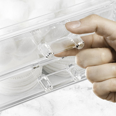 Nashely Acrylic 3 Compartment Makeup Organizer