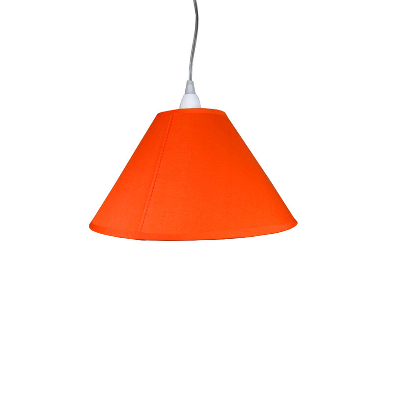 18cm H Cotton Empire Lamp Shade ( Screw On ), Orange