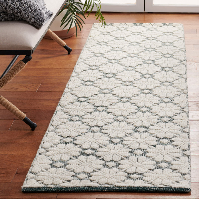 Tapis en laine tissé à la main Martha Stewart, Tapis de couloir 2 pi 3 po x 8 pi