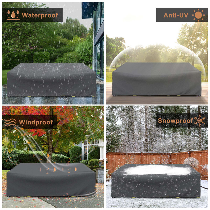 Water Resistant Patio Sectional Cover Dustproof Patio Furniture Cover