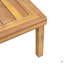 Ensemble de causeuse et table basse en teck et bois d'acacia avec coussins crème