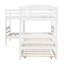 Lit simple superposé en forme de L avec lit gigogne - Genci-70055651