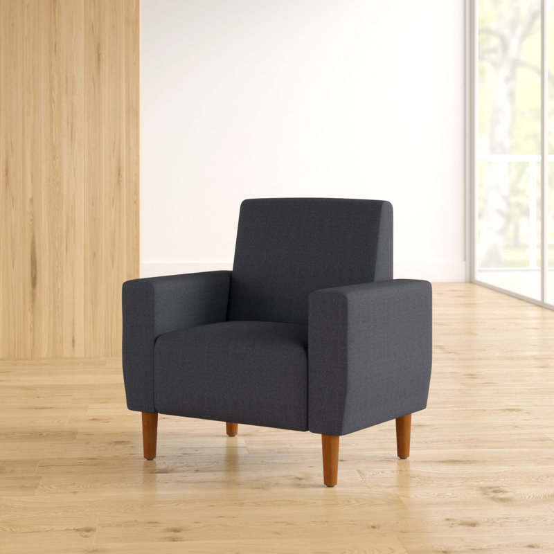 Hysell Velvet Armchair, Dark Blue