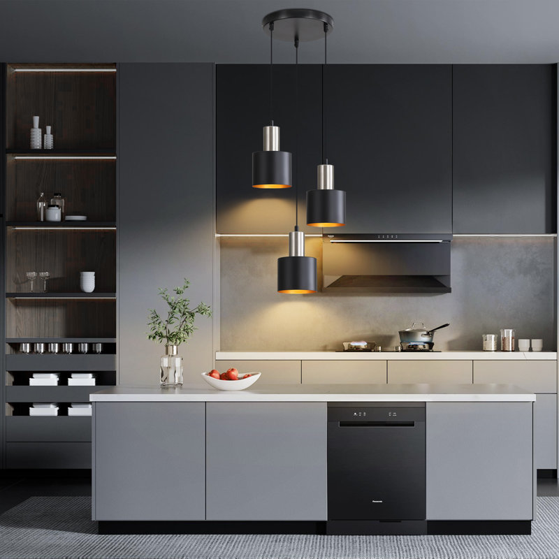 Banelly 3 - Light Matte Black Drum Pendant