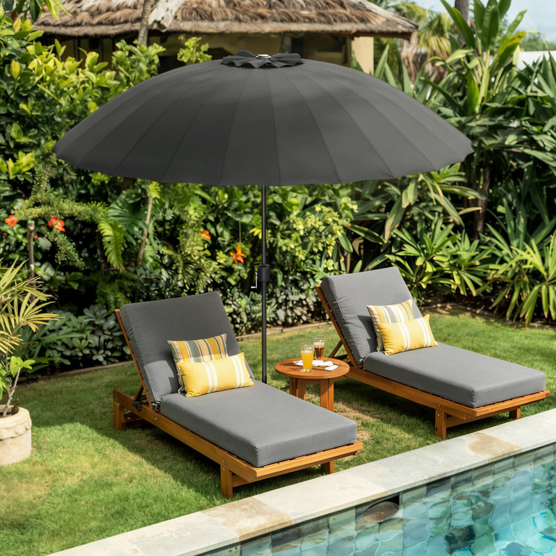 161cm Tilt Parasol, Grey