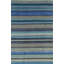Blue Hand-Knotted Wool Striated Color Block Geometric Modern Contemporary Carpet Rug-787194718
